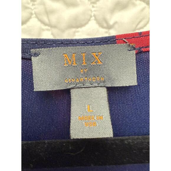 Mix by 41 Hawthorne Kassidy‎ Navy Red Sleeveless Wrap Dress Large Stitch Fix - Picture 2 of 6